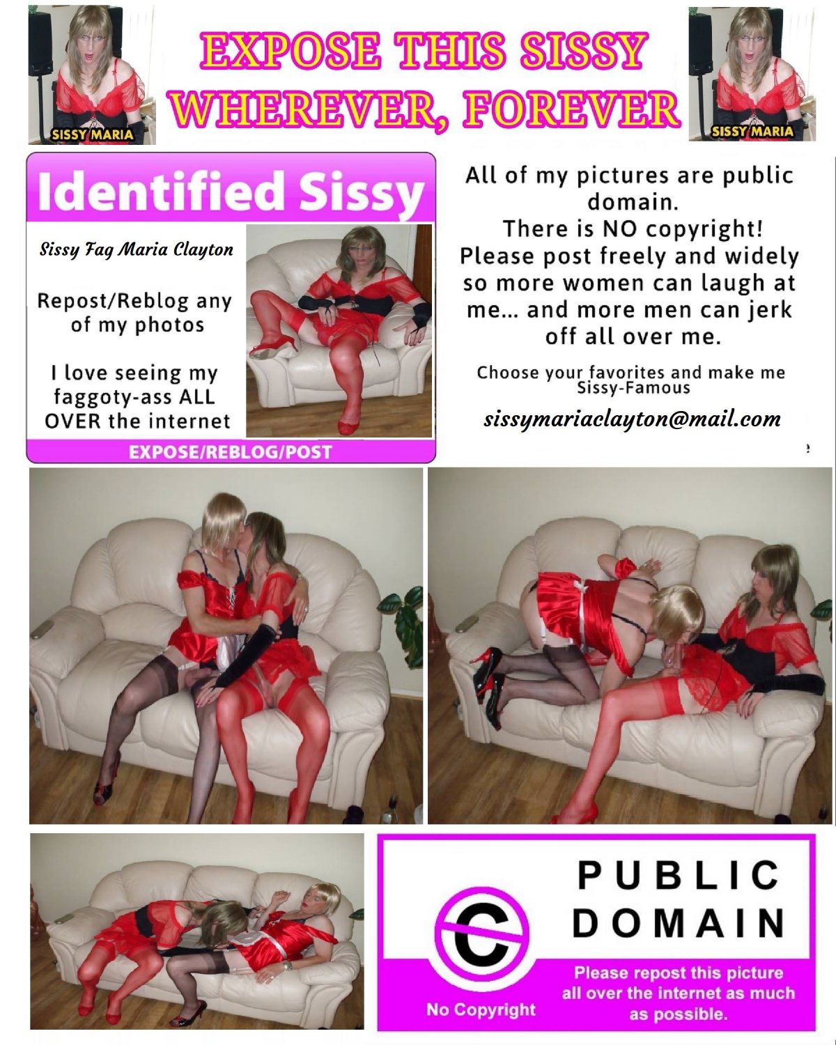SissyFag MariaClayton Exposed #D3VaBlO2